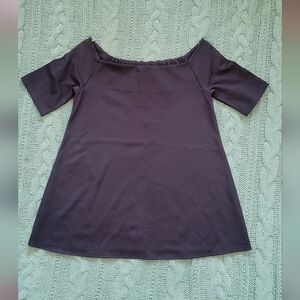 The Nines by HATCH Off-Shoulder Black Top